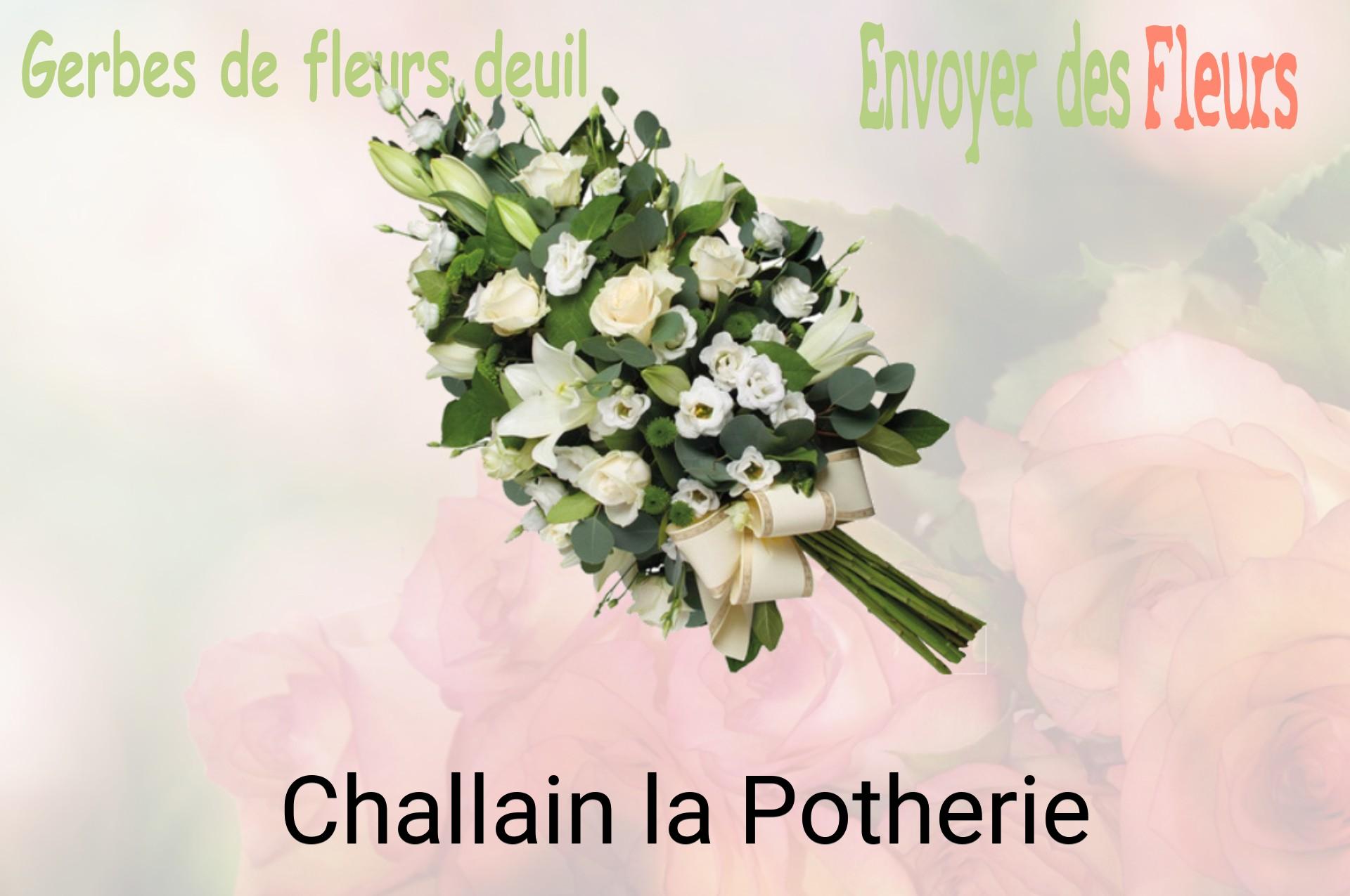 Gerbe de fleurs de deuil livrée à Challain-la-Potherie